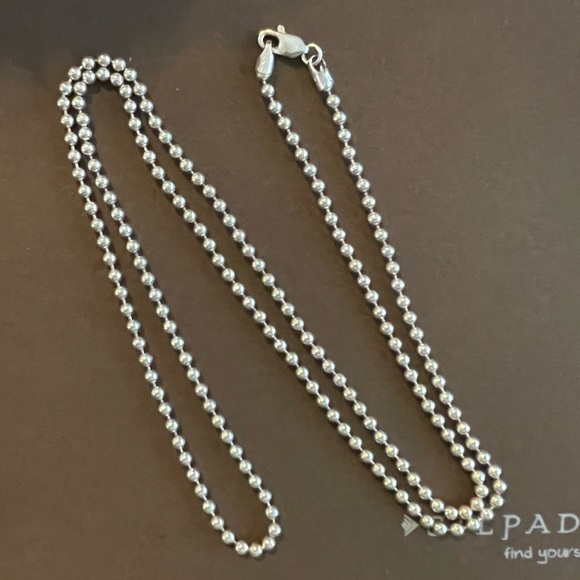 Silpada Sterling Silver 30” Ball Bead Dog Tag 3mm Chain Necklace N0197 - Picture 6 of 12
